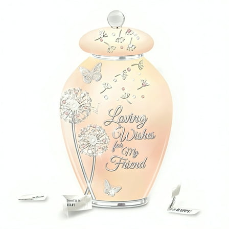 The Bradford Exchange Loving Wishes for My Friend Heirloom Porcelain Musical Wish Jar 7.25-inches