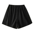 thumbnail image 4 of YABCSAZ Short for Women Summer Casual Soft Elastic High Waisted Wide Leg Beach Loose Short Pants with Pockets, Plus Size Soild Bermuda Shorts, 4 of 5
