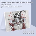 thumbnail image 4 of Haosy Light Switch Cover Plate 3 Gang Electrical Outlet Covers Gnome Rose Black White Hat Decorate Wall Plate 4.56”x4.48”, 4 of 8