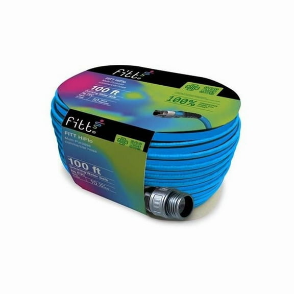 100 ft. HiFlo Medium Duty Commercial Grade Lightweight Garden Hose, Blue