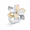 White-Gold, variant on 3D Layered Enamel Flower Ring Geometric Hollow Out Floral Statement Rings Hypoallergenic Elastic Memory Metal Adjustable Finger Band Fashion Jewelry for Women Daily Party Wear