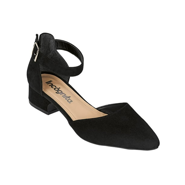 Zapatilla Tacón Bajo Moda Casual Formal Mujer Negro negro 25 Incógnita 040D0E