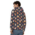 thumbnail image 4 of Wukai Holiday Gingerbreads Print Men's Zip-Up Hoodie,Fleece Full-Zip Hoodie for Men, Hooded Sweatshirt-Large, 4 of 5
