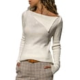 thumbnail image 1 of Gvmfive Women's Knitted Solid Turn Down Collar Long Sleeve Casual Sweater, 1 of 4