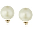 thumbnail image 1 of Pendiente Anne Klein Classics en tono dorado con cierre de clip de 10 mm, 1 of 2