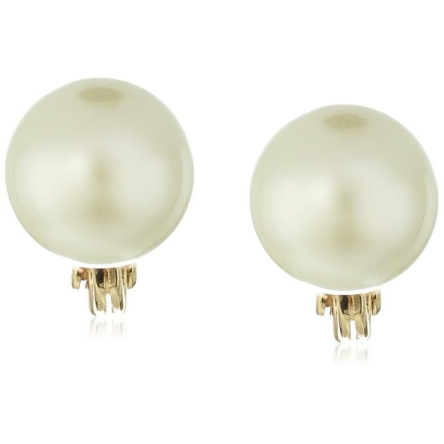 Pendiente Anne Klein Classics en tono dorado con cierre de clip de 10 mm
