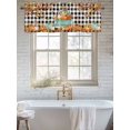 thumbnail image 6 of Thanksgiving Valances for Windows Fall Maple Leaf Car Pumpkin White Black Plaid Kitchen Valance Curtain Rod Pocket Small Curtains for Cafe Bathroom Laundry Basement 42" x 18", 6 of 8