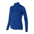 thumbnail image 2 of Russell Athletic B62734755 Womens Striated Quarter-Zip Pullover, Royal - Large, 2 of 3