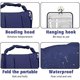 thumbnail image 4 of Bolsa de aseo colgante para mujer, bolsa de almacenamiento de joyería cosmética portátil, bolsa de aseo portátil plegable de moda para regalos (azul oscuro), 4 of 5