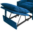 thumbnail image 6 of Sleeper Sofa Chair Bed, Convertible Sofa Chair 3-In-1, Adjustable Sleeper Chair Pullout Sofa Bed with Modern Velvet Fabric for Living Room Apartment Small Space (Blue), 6 of 9