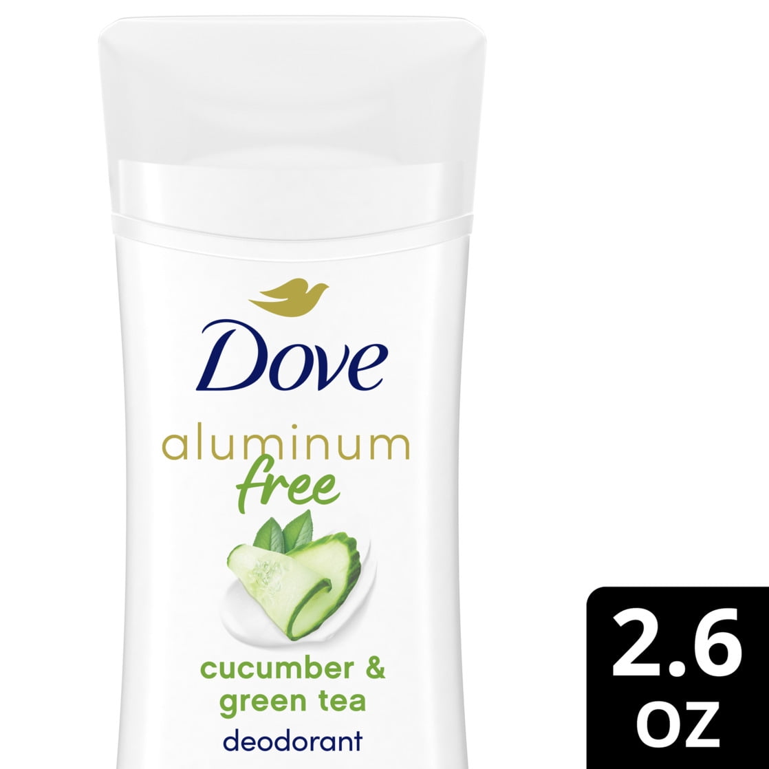 (3 pack) Dove Aluminum Free Deodorant for Women Cucumber and Green Tea, 2.6 oz