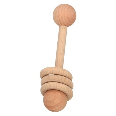 Baby Rattle Soothing Toys for Home Interactive Infant Wooden Kids Portable Rattles Toddler