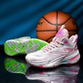 thumbnail image 2 of Bolognifi Men's Basketball Shoes High-Top Volleyball Non-Slip Lightweight Indoor Outdoor Sport Sneakers Fans - GREENPINK_4, 2 of 7