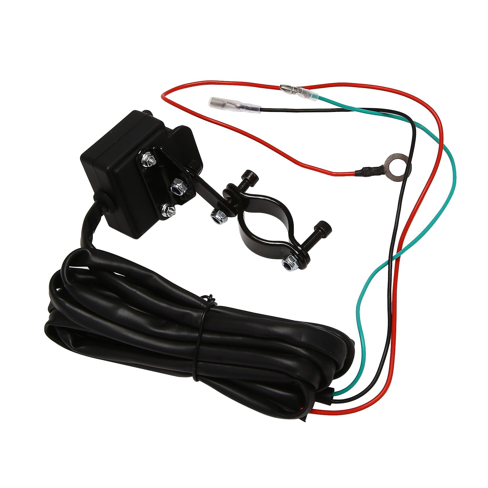 12v Winch Rocker Thumb Switch With Mounting Bracket Handlebar Control Line Kit For Atv Utv