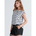 thumbnail image 3 of Camiseta Sin Mangas Informal de Verano para Mujer, Rayas Blancas, Talla L, 3 of 7