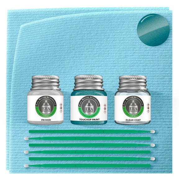 ERA Paints PPJ/SPJ - Island Teal Metallic for PLYMOUTH Exact Match Touch Up Paint Jar - Premium Kit