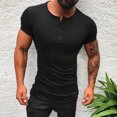 thumbnail image 2 of Leutsin Spring And Summer Men's Casual Short-sleeved Solid Color Blouse, 2 of 8