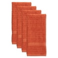 thumbnail image 2 of DII Modern Cotton Solid Waffle Terry Dishtowels in Spice Orange (Set of 4), 2 of 3