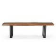thumbnail image 3 of Sparrow Solid Wood Dining Bench - Brown, 3 of 11