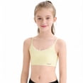 thumbnail image 5 of Swuxness Toddler Big Girls Training Bras Solid Color Wireless Bralette Crop Cami Breathable Soft Stretchy Supportive, 5 of 5