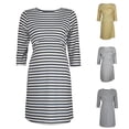 thumbnail image 1 of SPRING PARK Maternity Pregnant Nursing Tops Pregnancy Shirts Casual Stripe O-Neck Sleepwear, 1 of 7