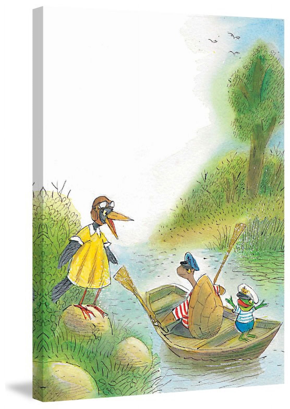 Marmont Hill "Let's Swim a Boat" by Curtis Painting Print on Canvas