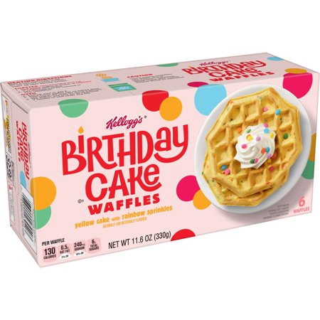 Kellogg's Frozen Waffles, Birthday Cake, 11.6 oz, Frozen