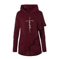 thumbnail image 4 of Femmes Sweat à Capuche Chaud Sweat-Shirts Foi Imprimé Outwear Filles Pull, 4 of 4