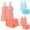 Orange., variant on HBGVBA Women's Tankini Swimauits,Plus Size Bathing Suits,Plus Size Striped Wave Wide Shoulder Strap Tankini Swimsuit Set