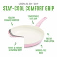 thumbnail image 4 of GreenLife - Juego de ollas y sartenes antiadherentes de cerámica de agarre suave, 18 piezas, sin PFAS, con tapa y utensilios de cocina, apto para lavavajillas, color rosa suave, 4 of 5