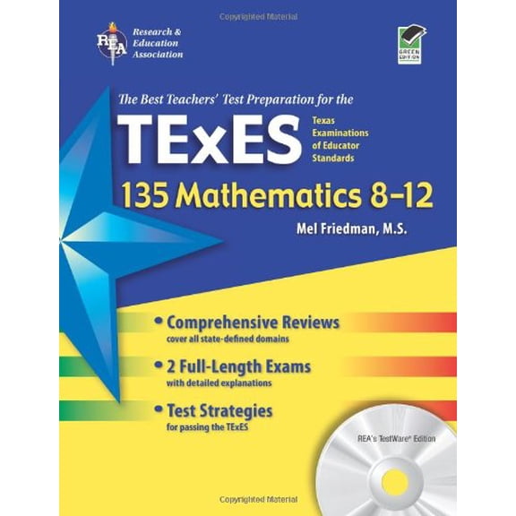 Pre-Owned Texas TExES 135 Mathematics 8-12 W/CD-ROM