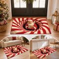 thumbnail image 2 of PoyoKee Christmas Decorations, Crystal Velvet 3D Santa Print Bathroom Rugs, Bath Mat for Entryway Porch Sink, Washable Rug for Household Indoor Xmas Decor, 2 of 7