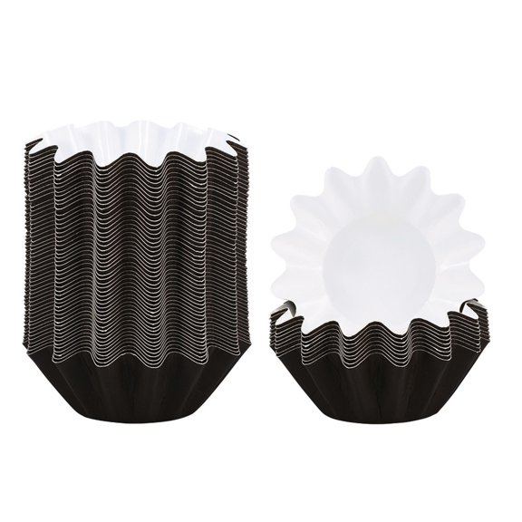 Cake Pans Cake Paper Holder Chrysanthemum Cup Home Baking Small Cake Bottom Holder 50 Packs,Black Kitchen Bakeware