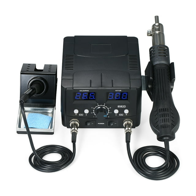 2 in 1 Digital Rework Soldering Station Hot Air Soldering Iron Stand Desolder Welding Tools Set