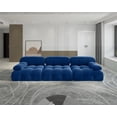 thumbnail image 5 of bokifol 104"Modular Sectional Sofa for Living Room,Cloud Couch 3-Seat Sofa for Apartment,Office,Bedroom,Blue, 5 of 8