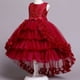 thumbnail image 1 of Vestido de niña con cola de encaje y tutú para banquetes y actuaciones, 1 of 6