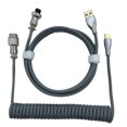 thumbnail image 1 of Coiled Keyboard Cable, Professional Gaming Keyboard Cable with 2 Stage Design, Double Layer Knitted Mesh, Sturdy Connector, Easy to Store, Self Locking, 1 of 8