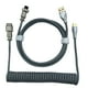 thumbnail image 1 of Cable de teclado para juegos, conector resistente retráctil profesional, Cable de teclado en espiral para teclado mecánico, color gris plateado, 1 of 5