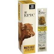 EPIC Snack Strips, Wagyu Beef Steak, Grass-Fed and Paleo Friendly, 0.8 oz, 10 ct