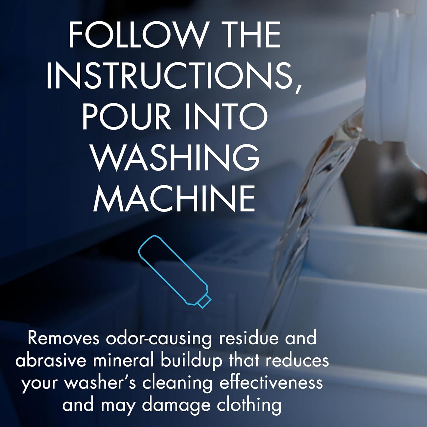 Glisten Washing Machine Cleaner, Helps Remove Odor, Buildup and Limescale, Fresh Scent, 12 Ounce Bottle, 6-Pack