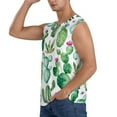 thumbnail image 3 of Fotbe Men's Cactus Plants1 Print Men's Sleeveless Muscle Tank Tops Casual T-Shirts for Gym Workout Beach-Medium, 3 of 8