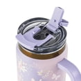 thumbnail image 2 of Thyme & Table 32oz Stainless Steel Luna Tumbler with Handle and Dual Straw Lid, Garden, 2 of 6