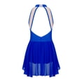 thumbnail image 2 of Alvivi Rhinestone Sleeveless Athletic Dance Dress for Kids Girls Figure Skating Competition Costume Royal Blue 14, 2 of 7