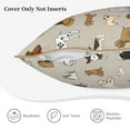 thumbnail image 5 of Xecao Dog Animal Print Soft Velvet Decorative Throw Pillow Covers, Square Cushion Cases for Bed, Sofa, Living Room, Car, and Indoor Outdoor Use-18"x18", 5 of 8