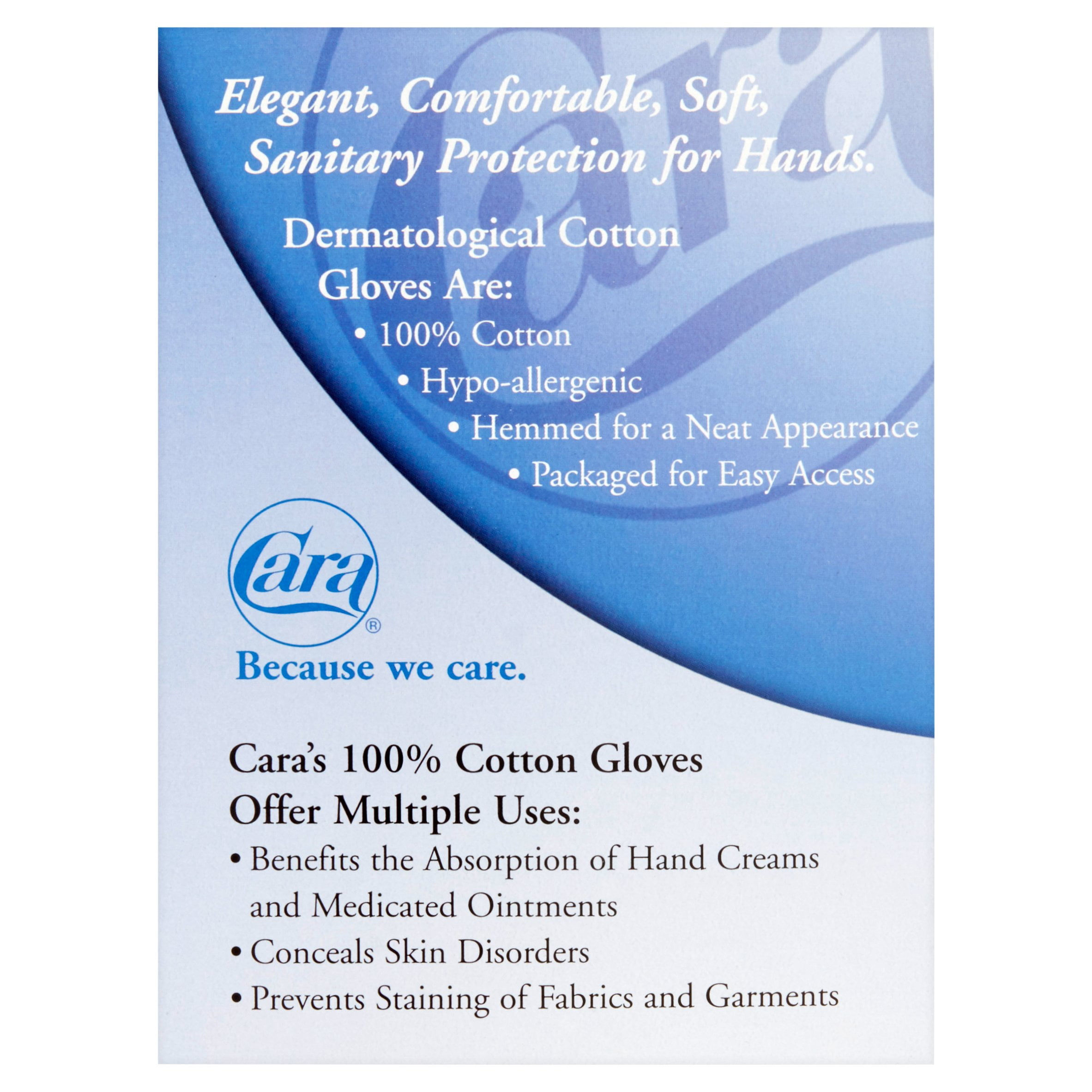 Cara Disposable Cotton Therapy Gloves, 24 Pair - Medium