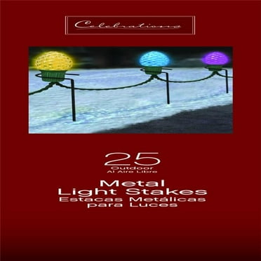 Celebrations 9070291 Metal Light Stake, 25 Count