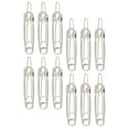 thumbnail image 4 of Shisuyan Safety Pin Shape Hairpin Silver 12Pcs 2.2x0.4In, 4 of 8