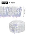 thumbnail image 2 of Unique Bargains 11 Yards 2 Inch Elastic Sequins Trim 5 Row Flat Sequin Strip Sequins Fabric Ribbon for Sewing White, 2 of 6