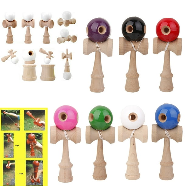 Tradicional japonés Copa de madera Bola Cuerda Palo Deporte Niños