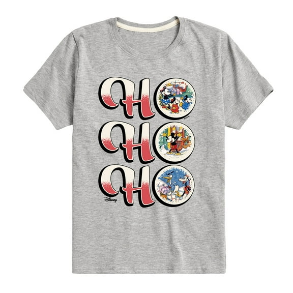 Disney - Mickey and Friends Ho Ho Ho Vintage Christmas - Toddler & Youth Short Sleeve Graphic T-Shirt